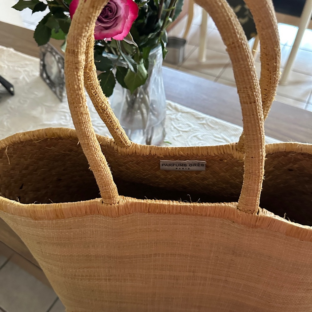 Light Green Woven Tote Bag